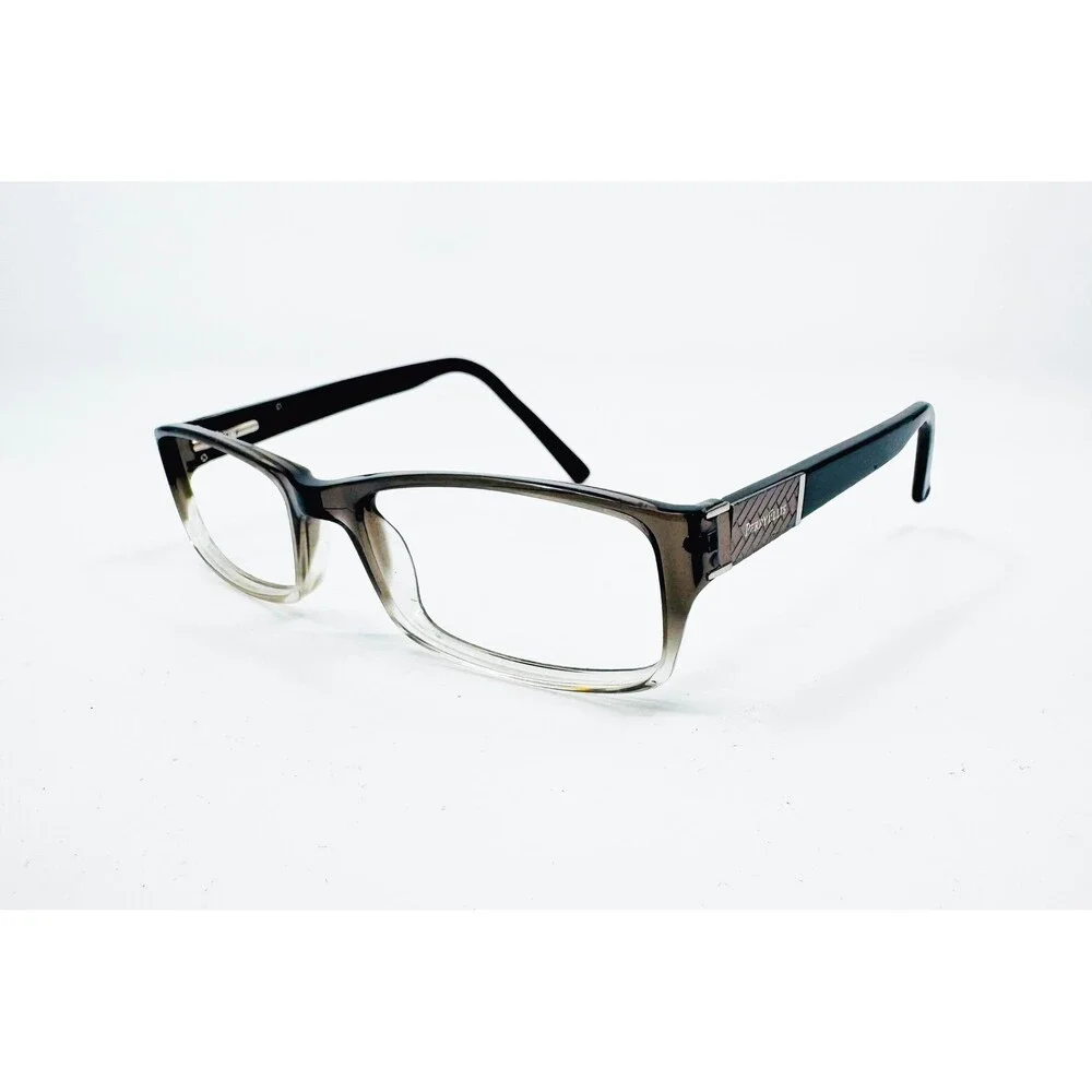 Perry Ellis Eyeglasses Mens Black Grey PE 292-3 Woven Temple 56-19-140